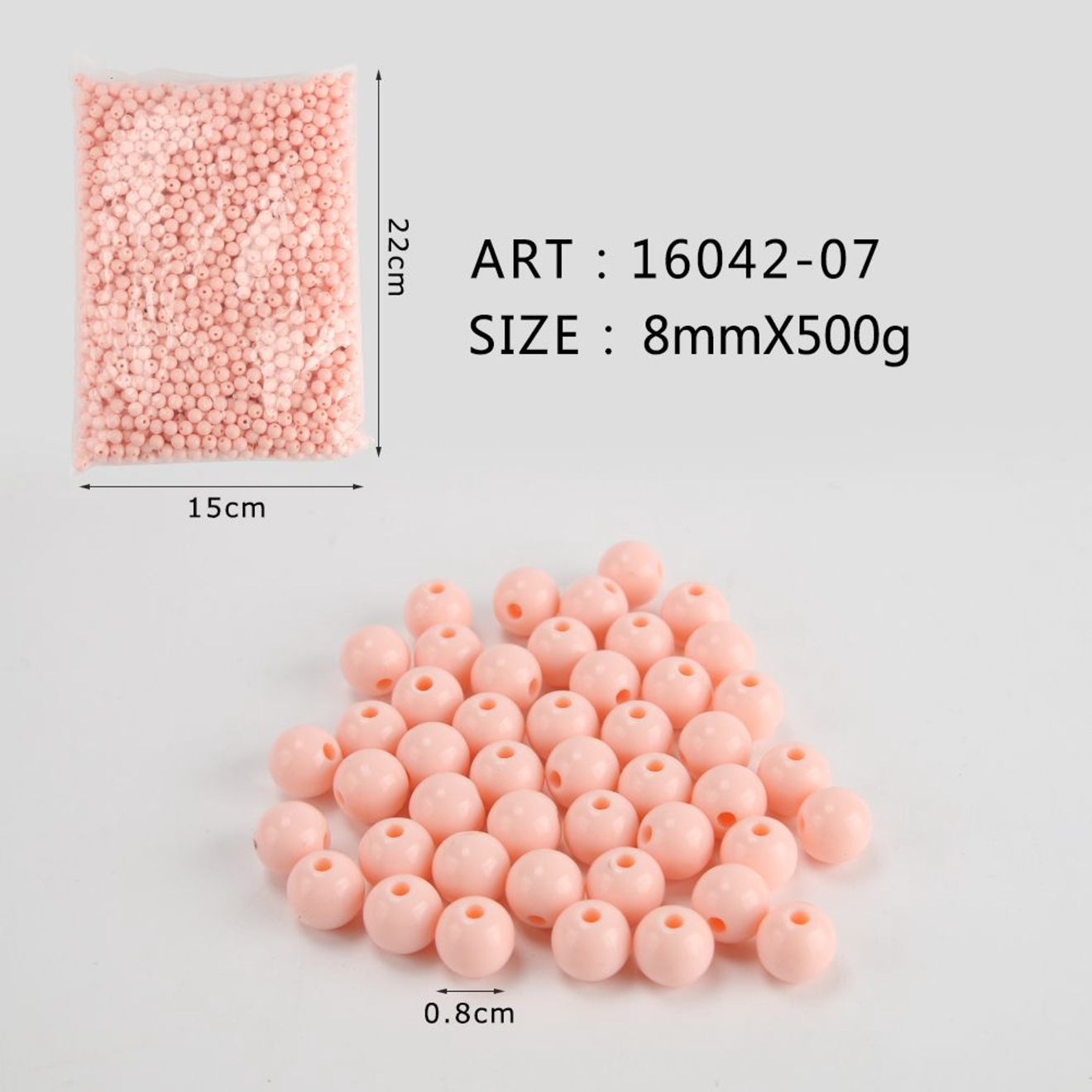 Perline 500gr normali rosa cipria