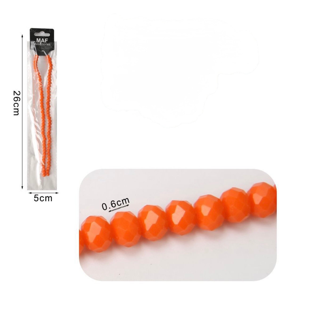 Cristalli di vetro 6mm arancio