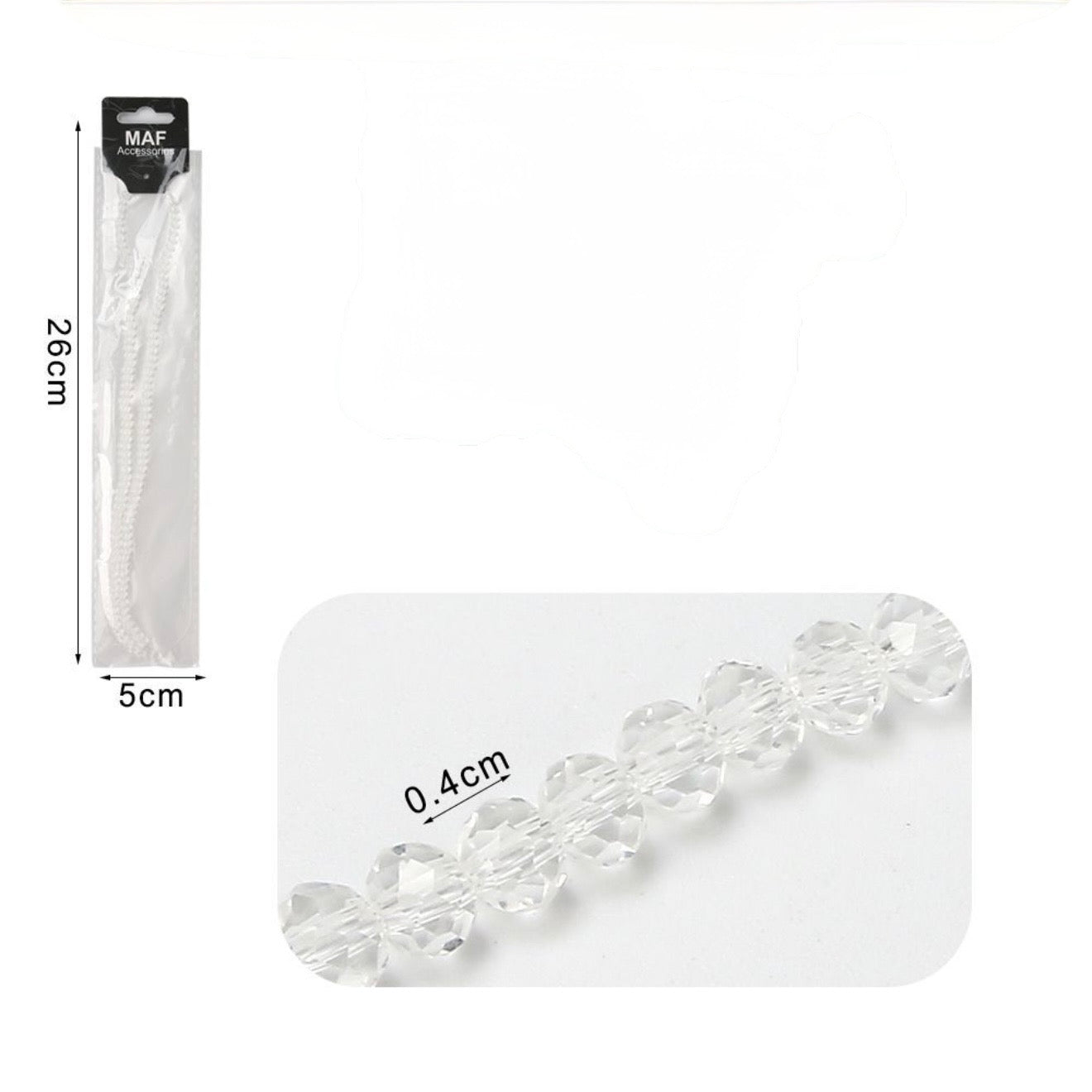 Cristalli in vetro 4mm trasparente