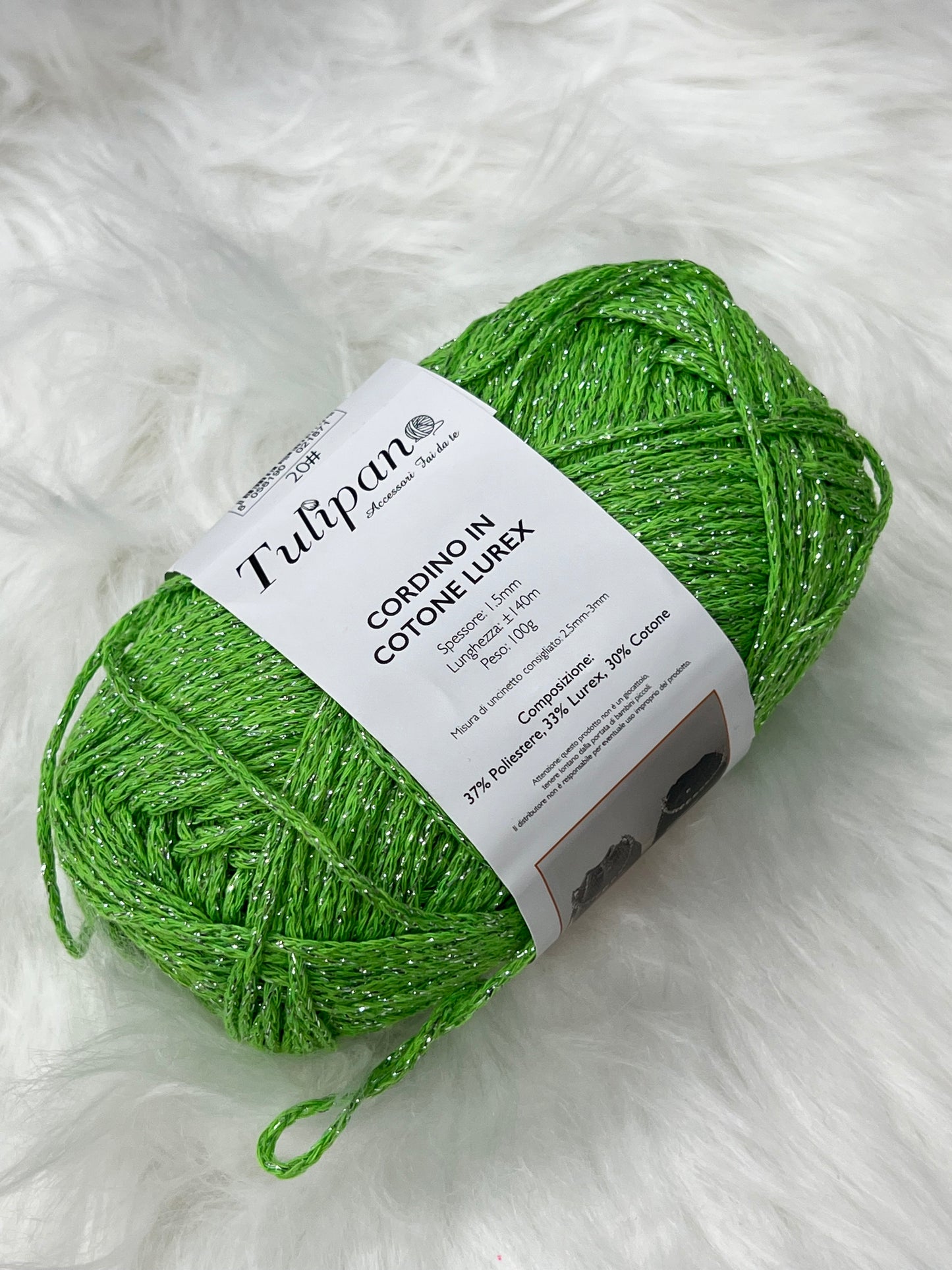 Cordino in cotone lurex 100gr