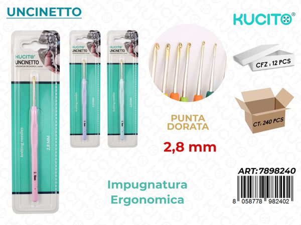 UNCINETTO PUNTA ORO 2.8MM