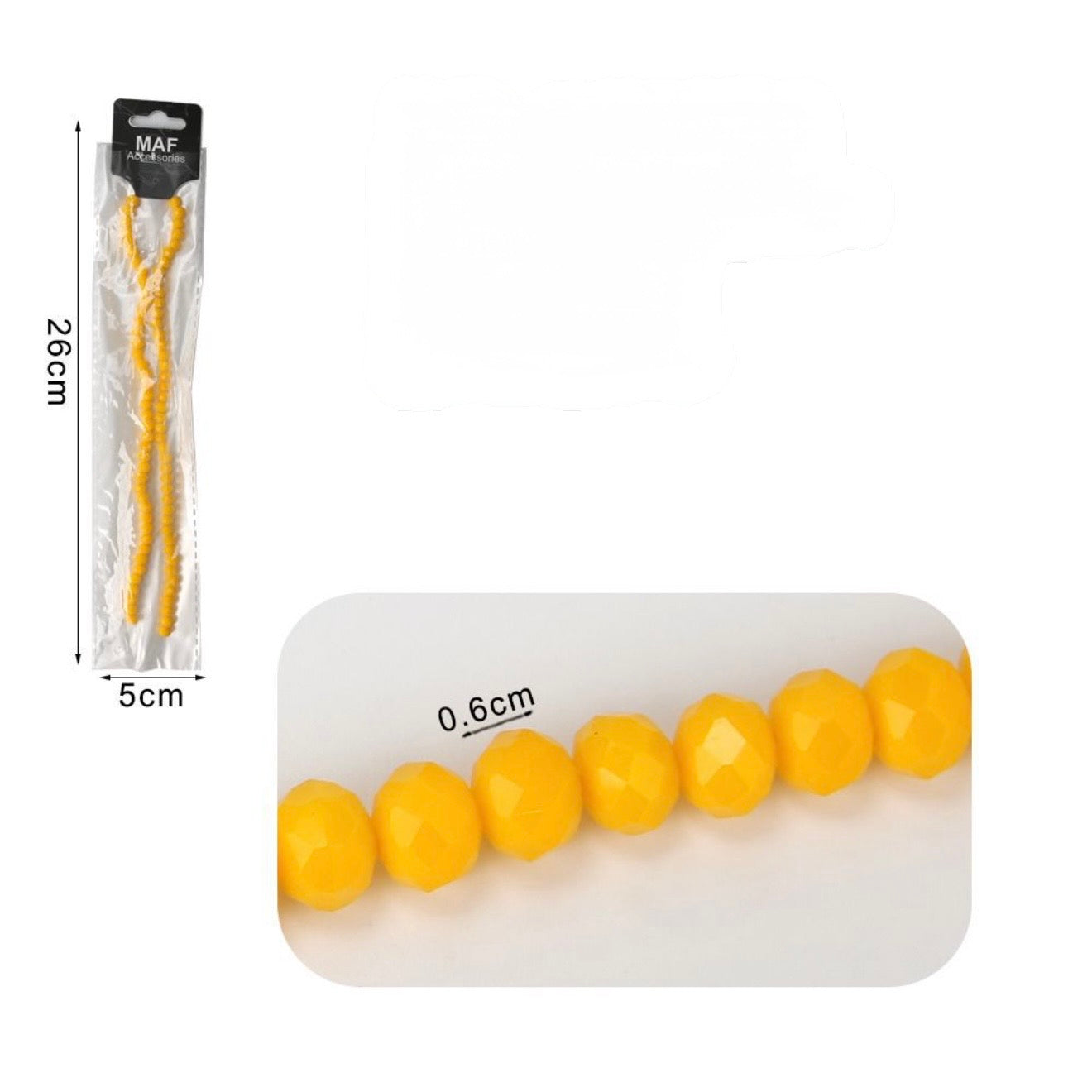 Cristalli di vetro 6mm giallo