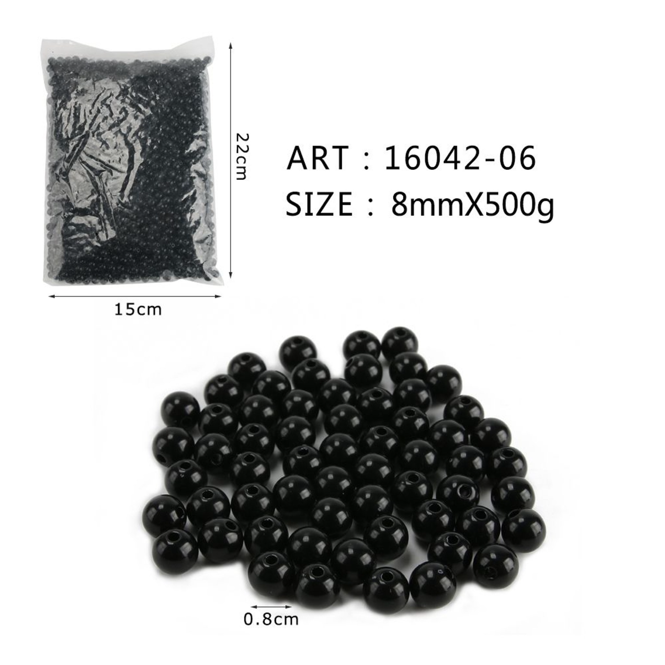 Perline 500gr normali nere