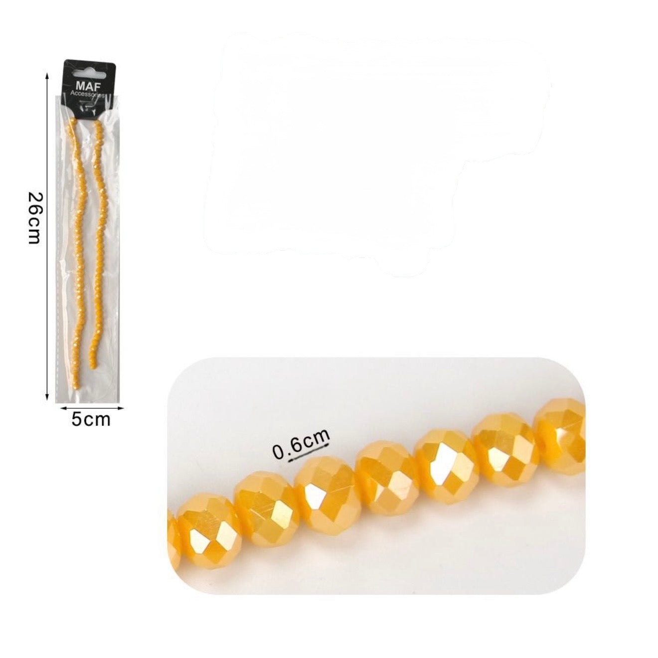 Cristalli di vetro 6mm giallo AB