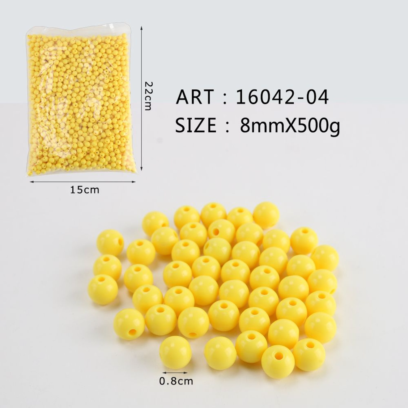 Perline 500gr normali gialle