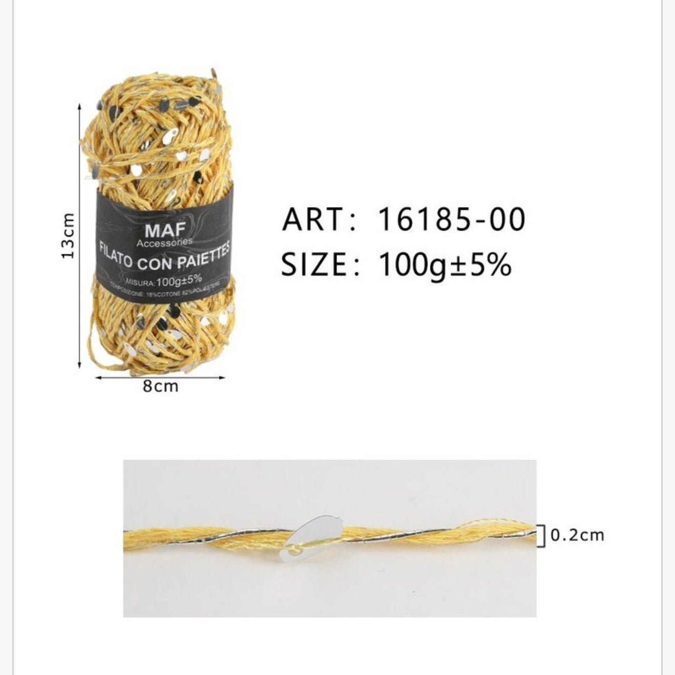 Filato Paiette 100gr #00