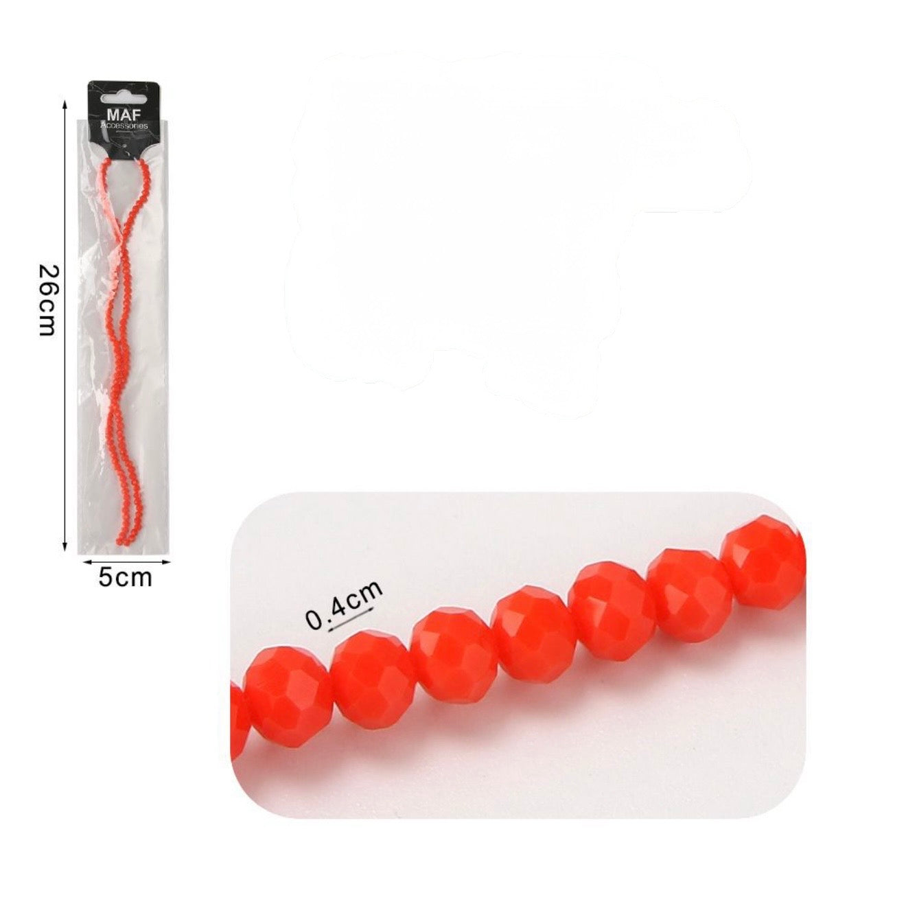 Cristalli in vetro 4mm arancio