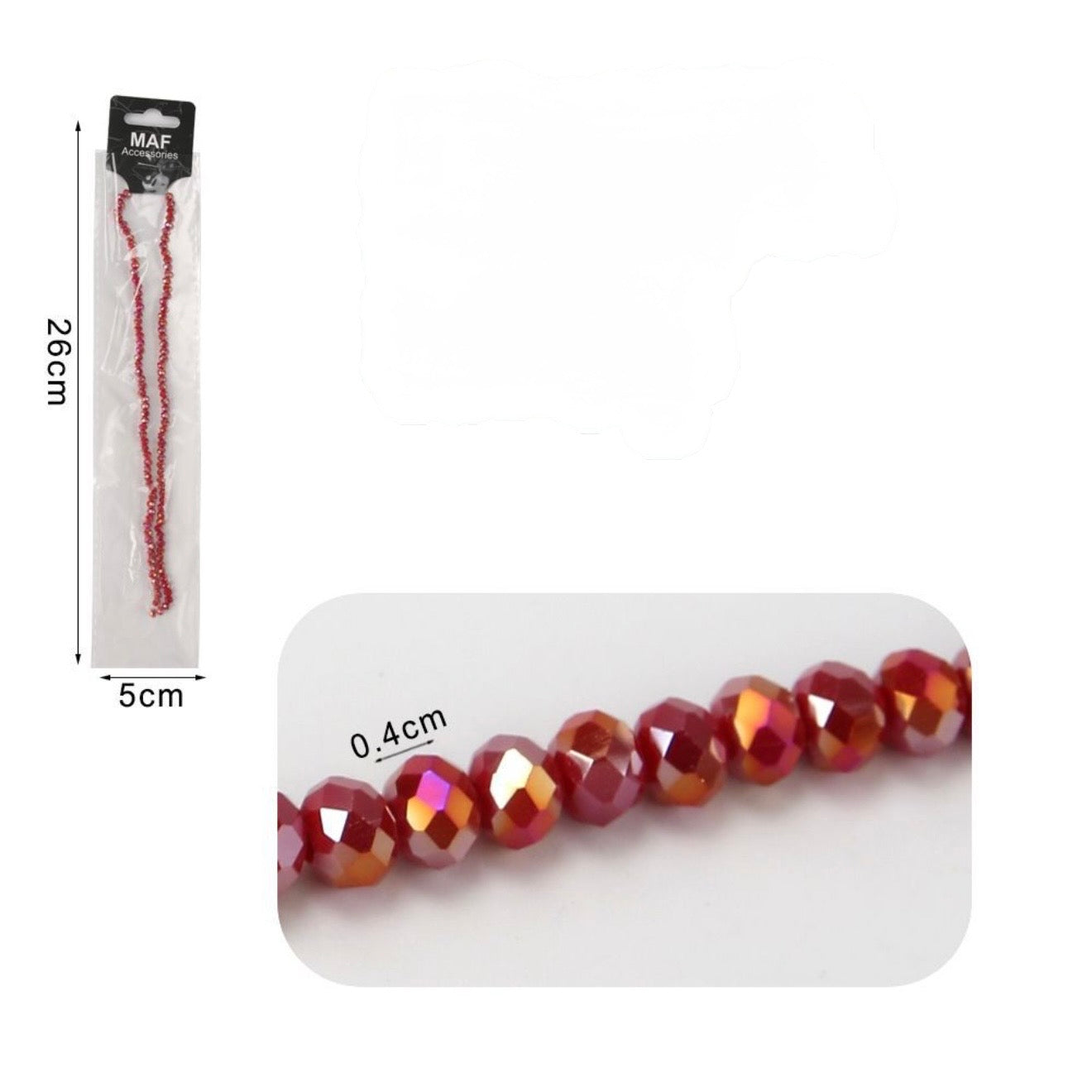 Cristalli in vetro 4mm bordeaux AB