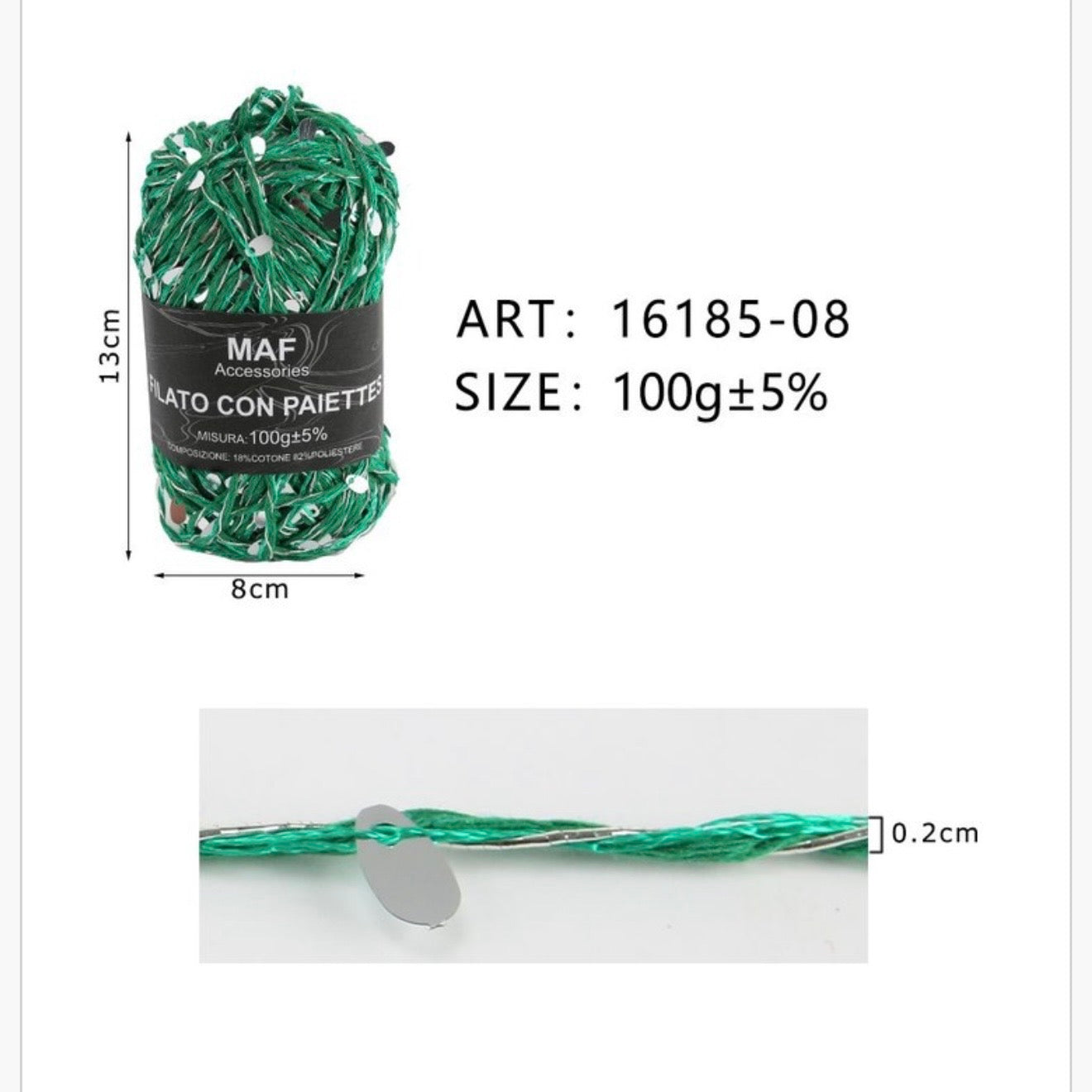 Filato Paiette 100gr #08