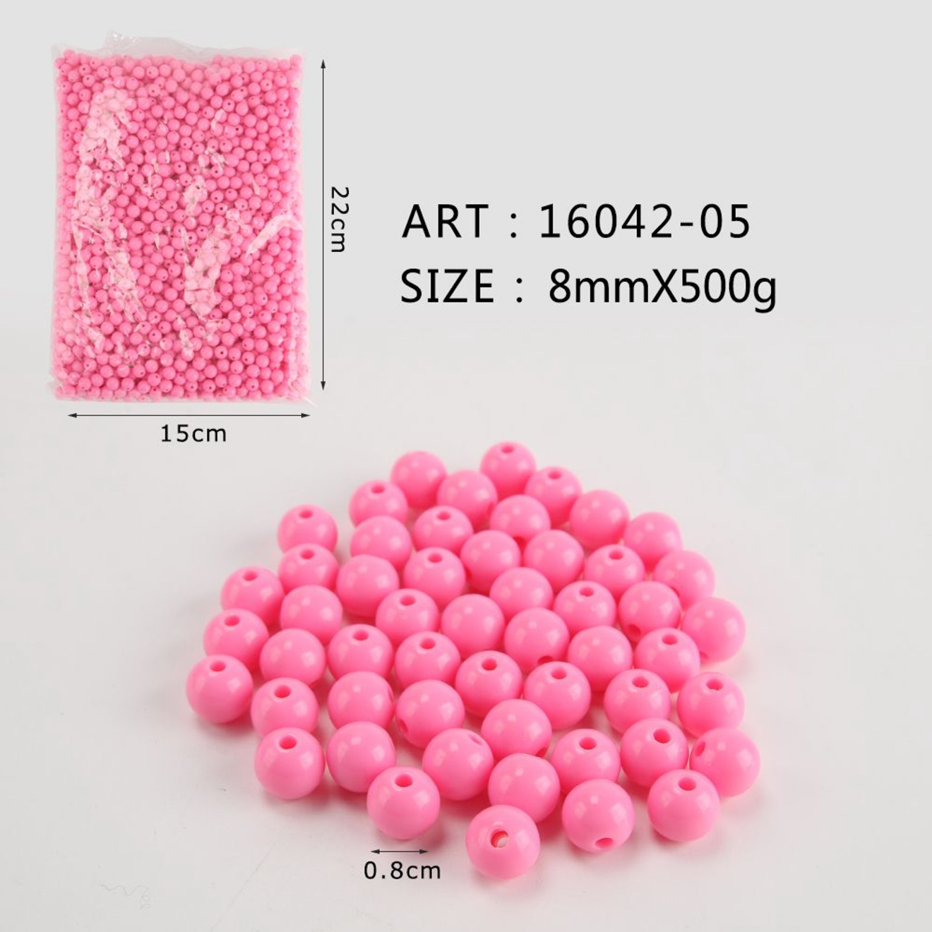 Perline 500gr normali fucsia