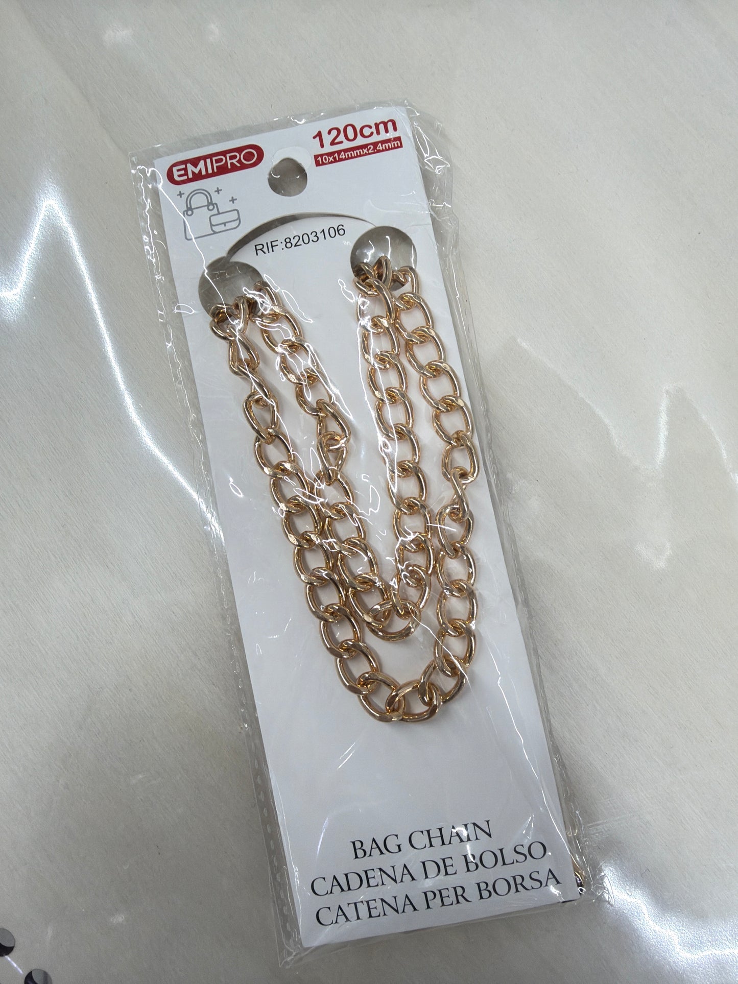 Catenella 120cm con moschettoni