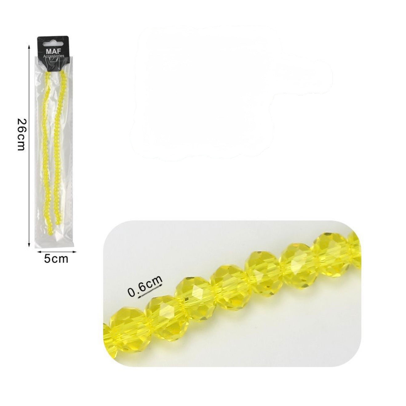 Cristalli di vetro 6mm giallo trasparente AB