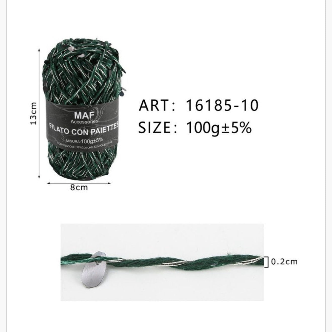 Filato Paiette 100gr #10