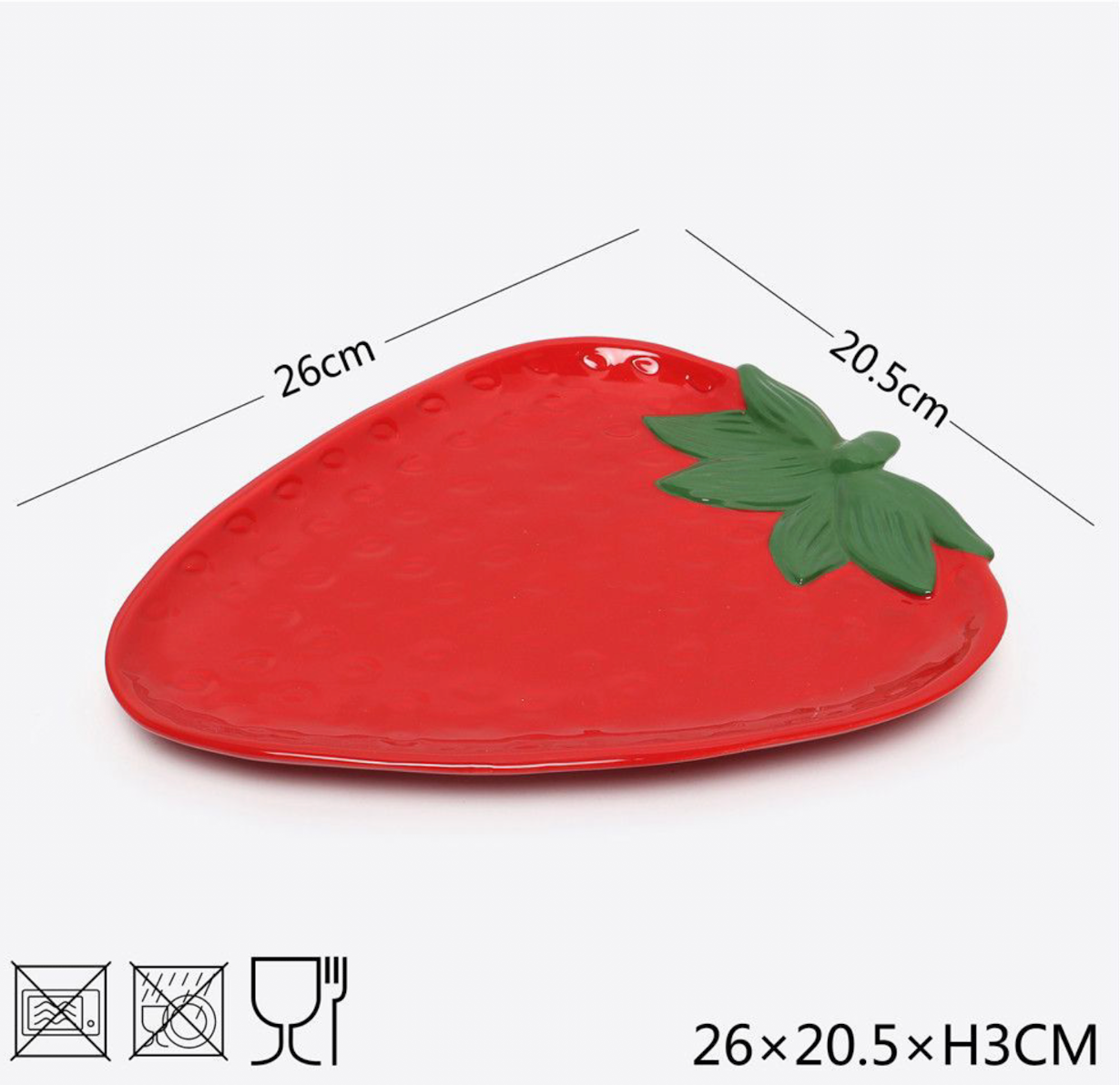 PIATTO CERAMICA FRAGOLA