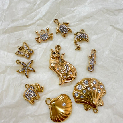 CHARM con strass 1pz