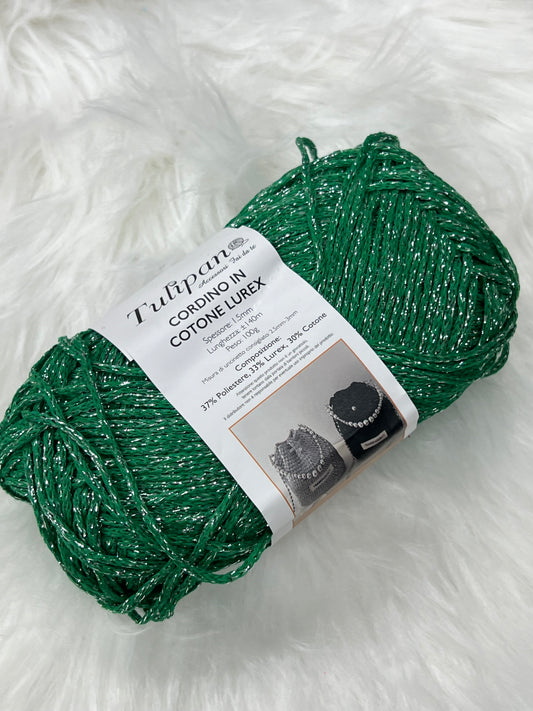 Cordino in cotone lurex 100gr