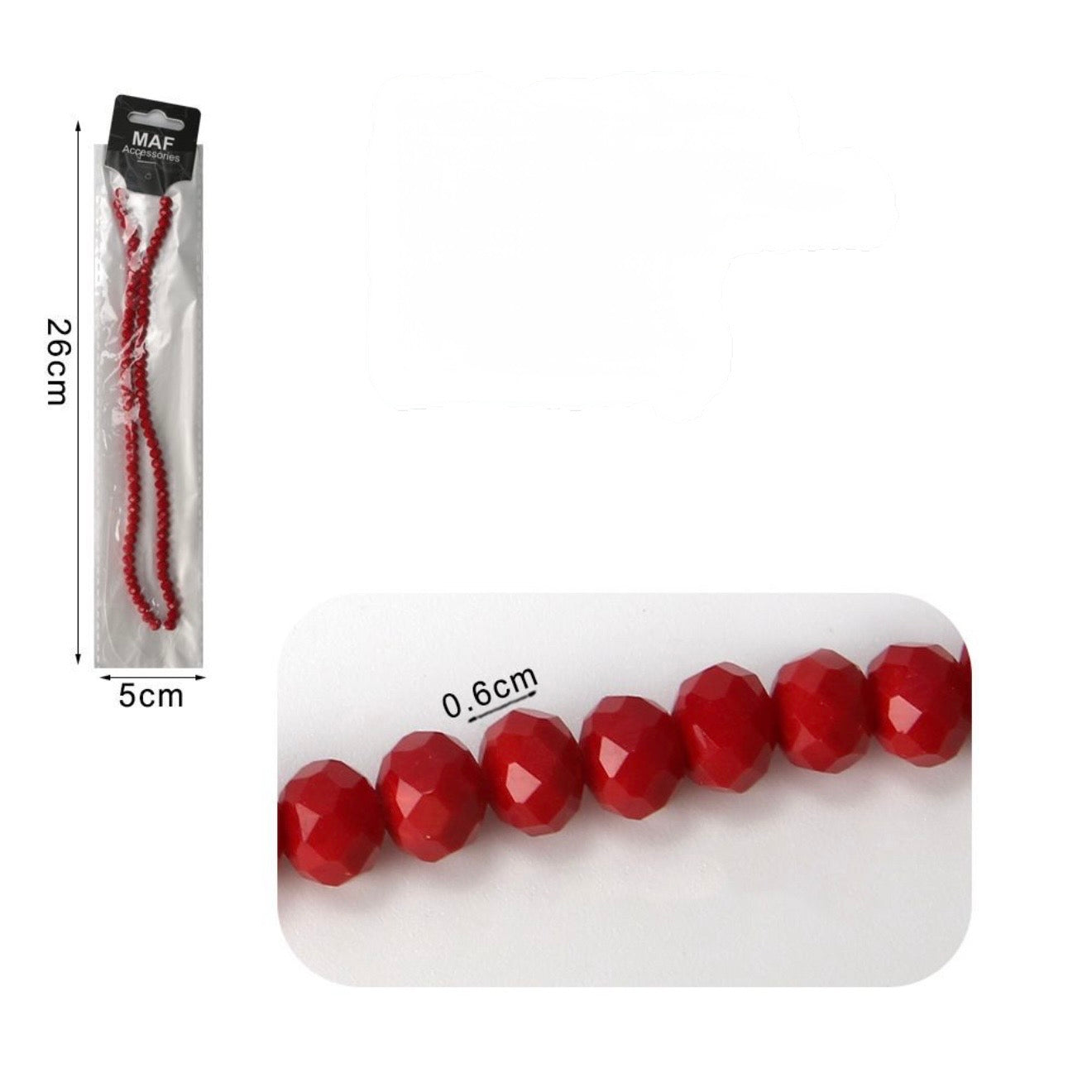 Cristalli di vetro 6mm bordeaux