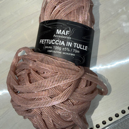 Fettuccia tulle lurex