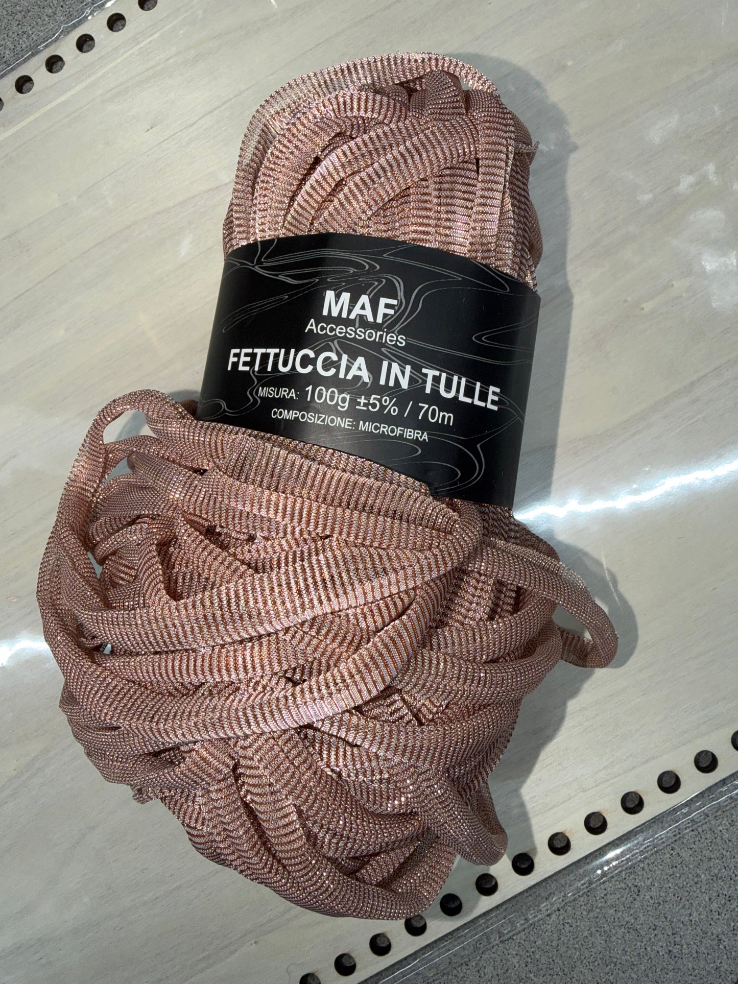 Fettuccia tulle lurex