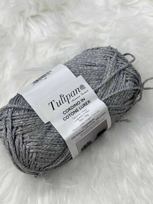 Cordino in cotone lurex 100gr