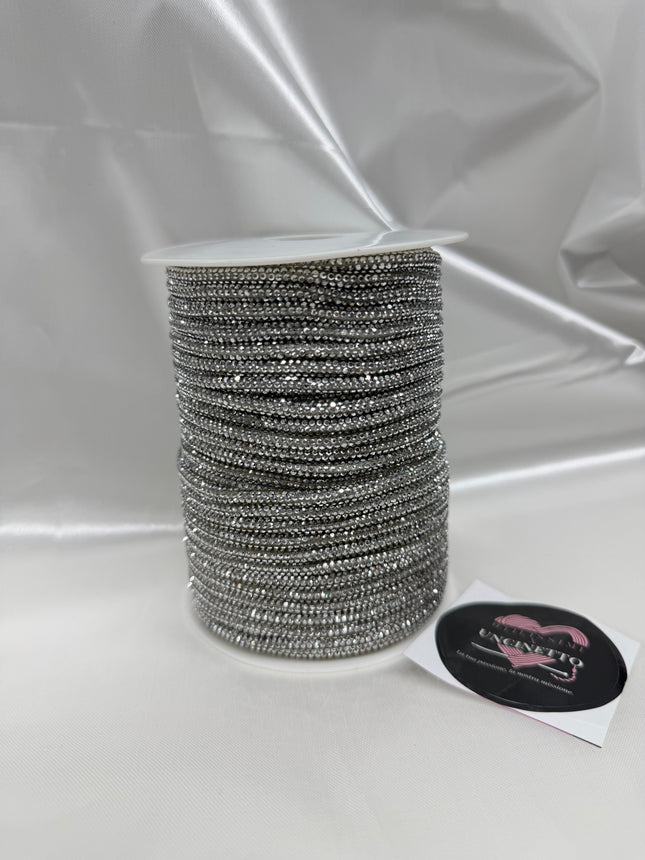Cordino strass 50metri specchio