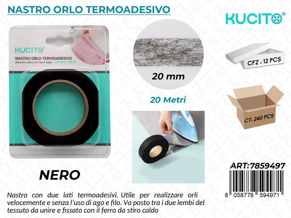 NASTRO ORLO TERMOADESIVO 20MM