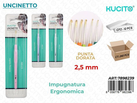 UNCINETTO PUNTA ORO 2.5MM