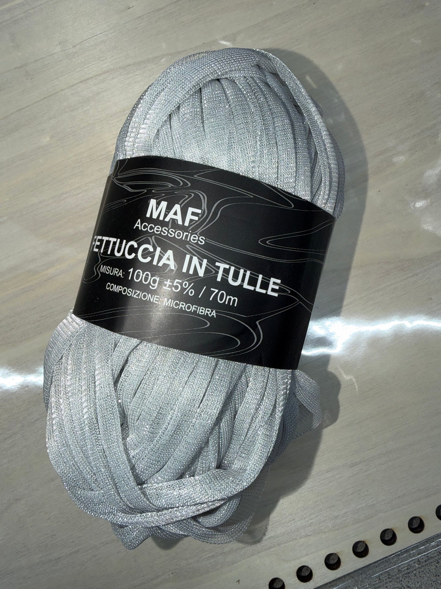 Fettuccia tulle lurex