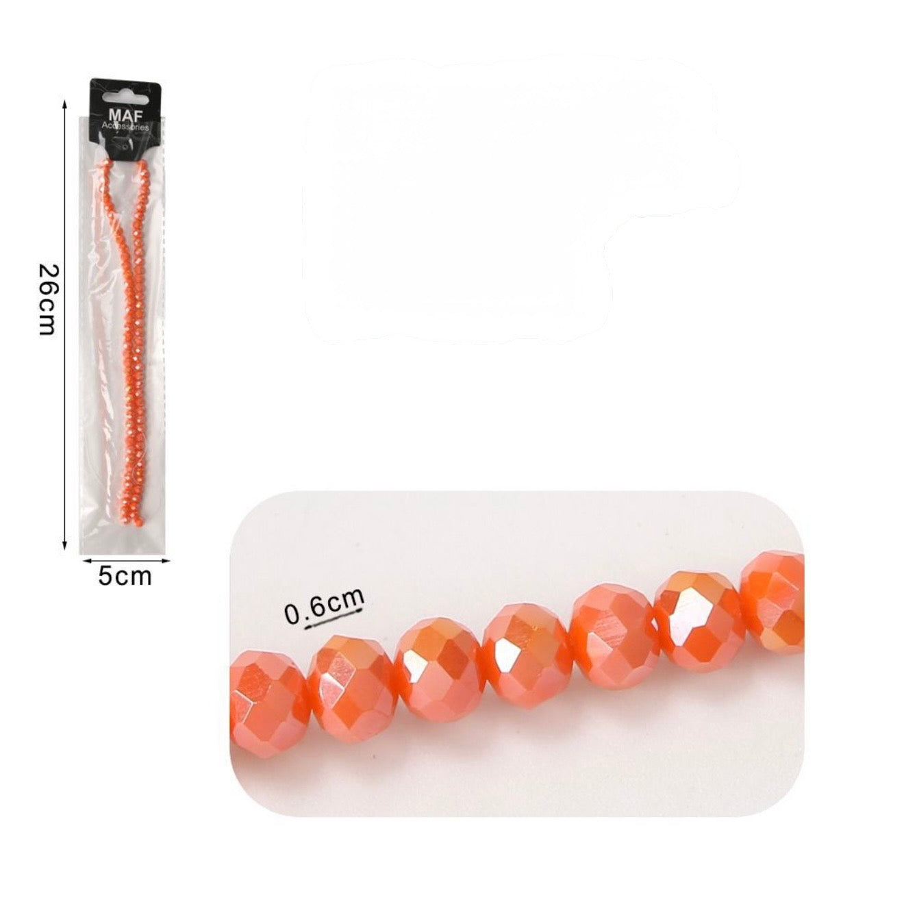 Cristalli di vetro 6mm arancio AB