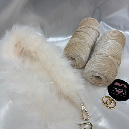 VELVET 200gr+ MANICO PELUCHE + ganci