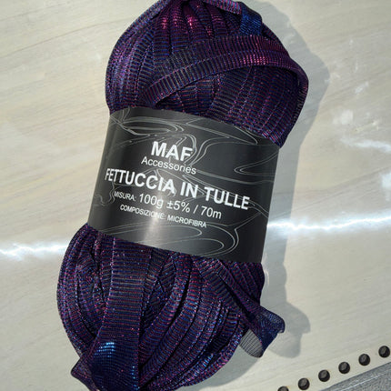 Fettuccia tulle lurex