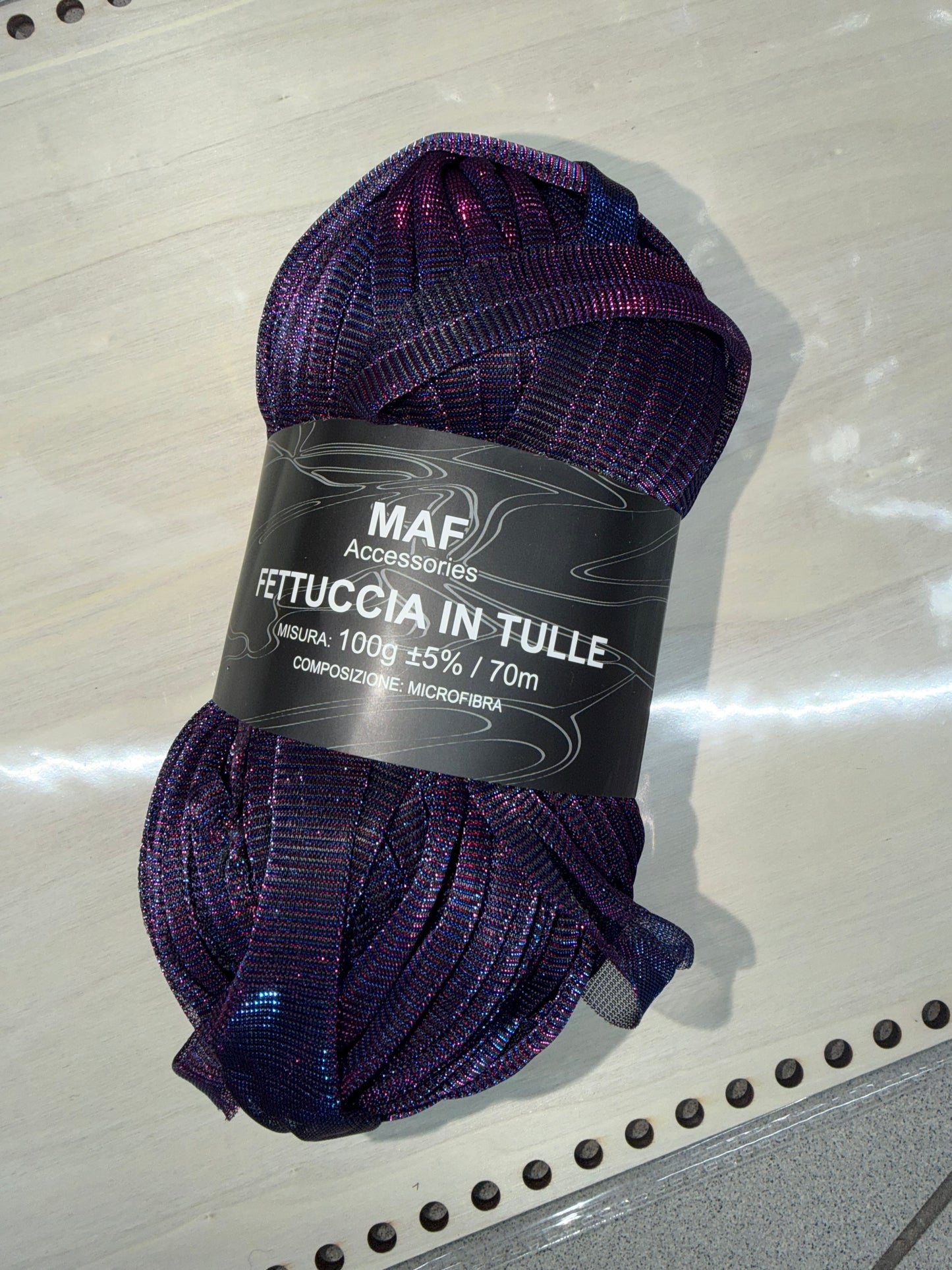 Fettuccia tulle lurex