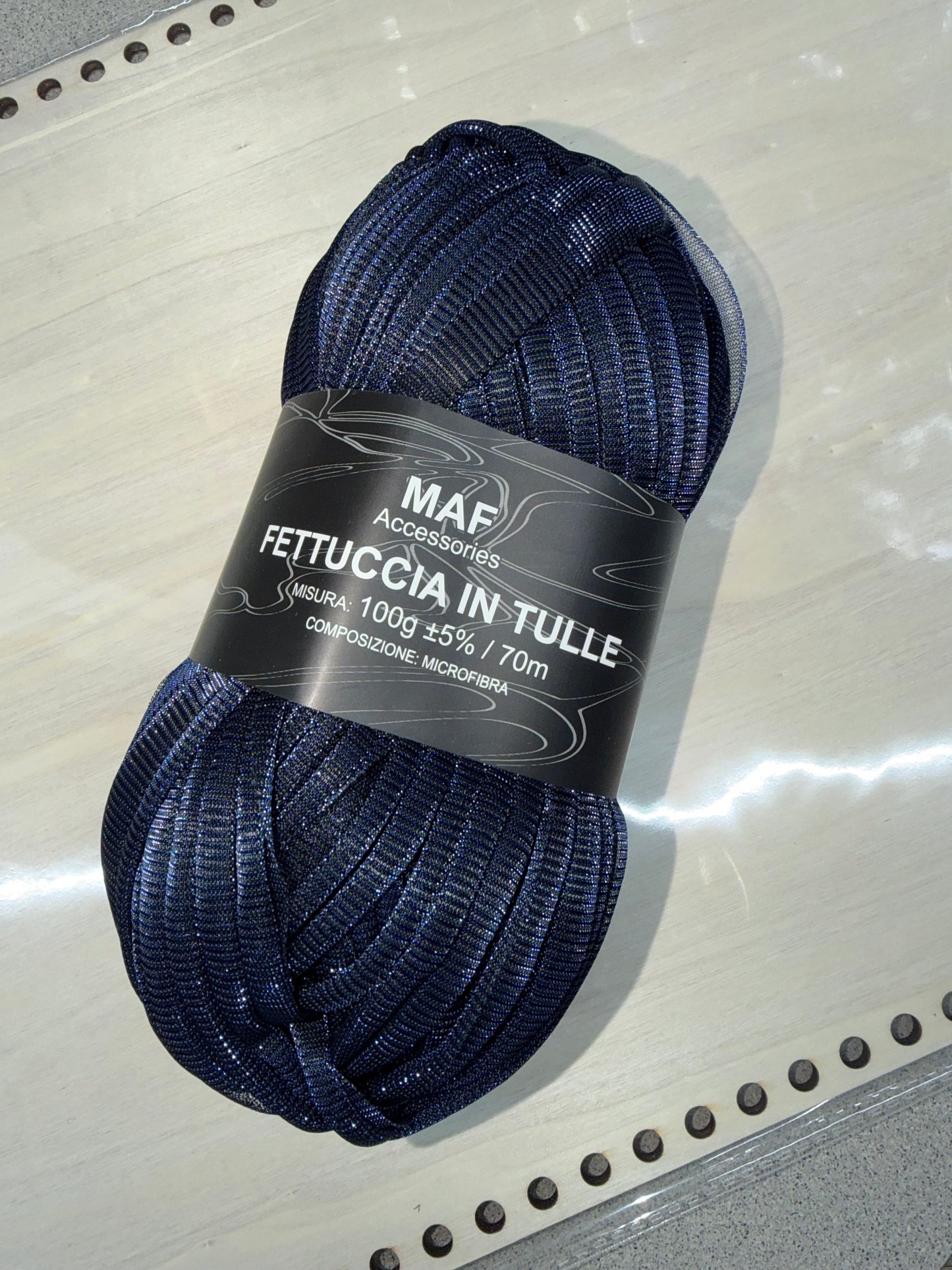 Fettuccia tulle lurex