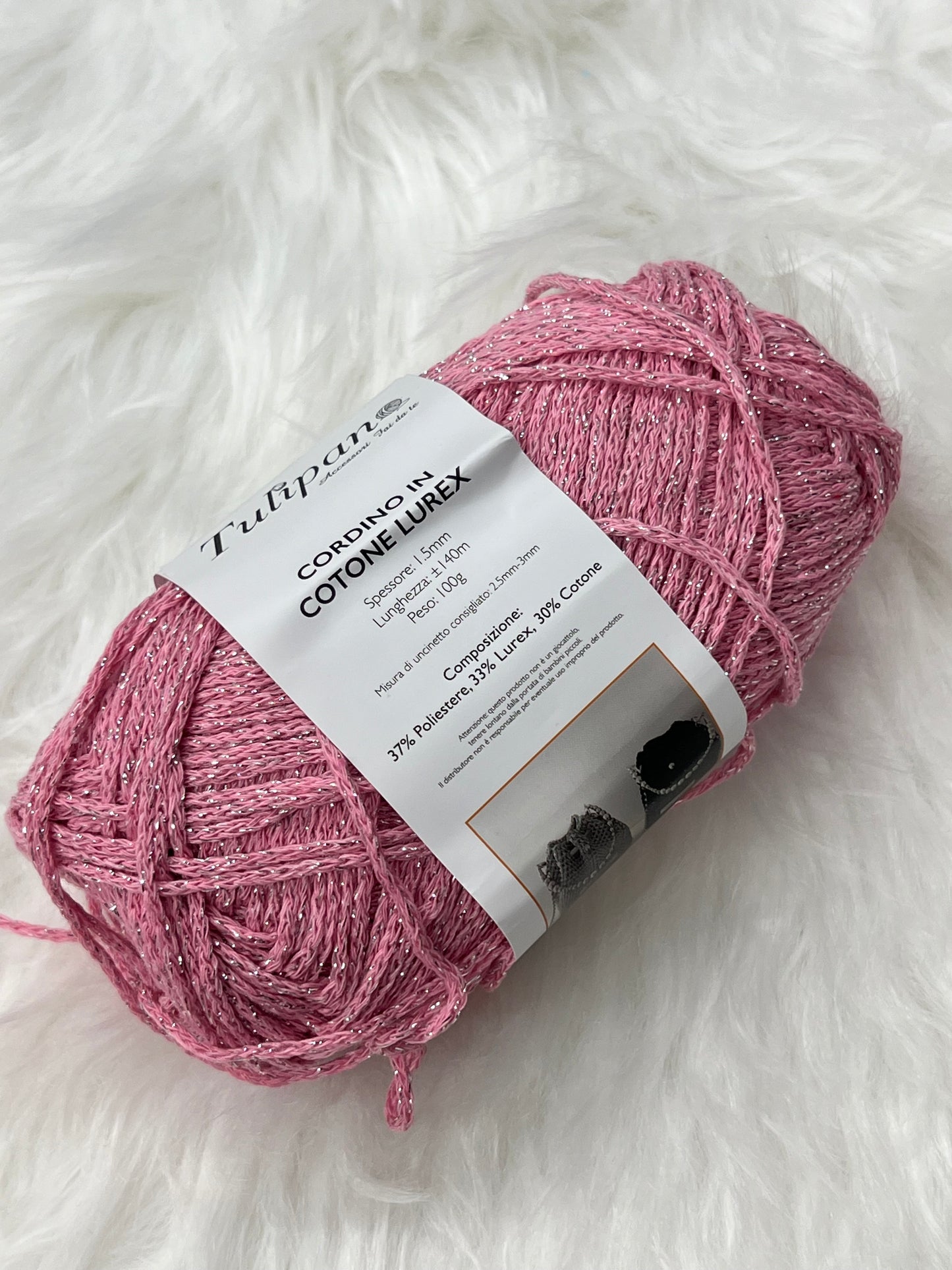 Cordino in cotone lurex 100gr