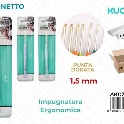 UNCINETTO PUNTA ORO 1.5MM