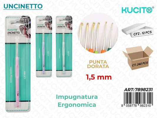 UNCINETTO PUNTA ORO 1.5MM