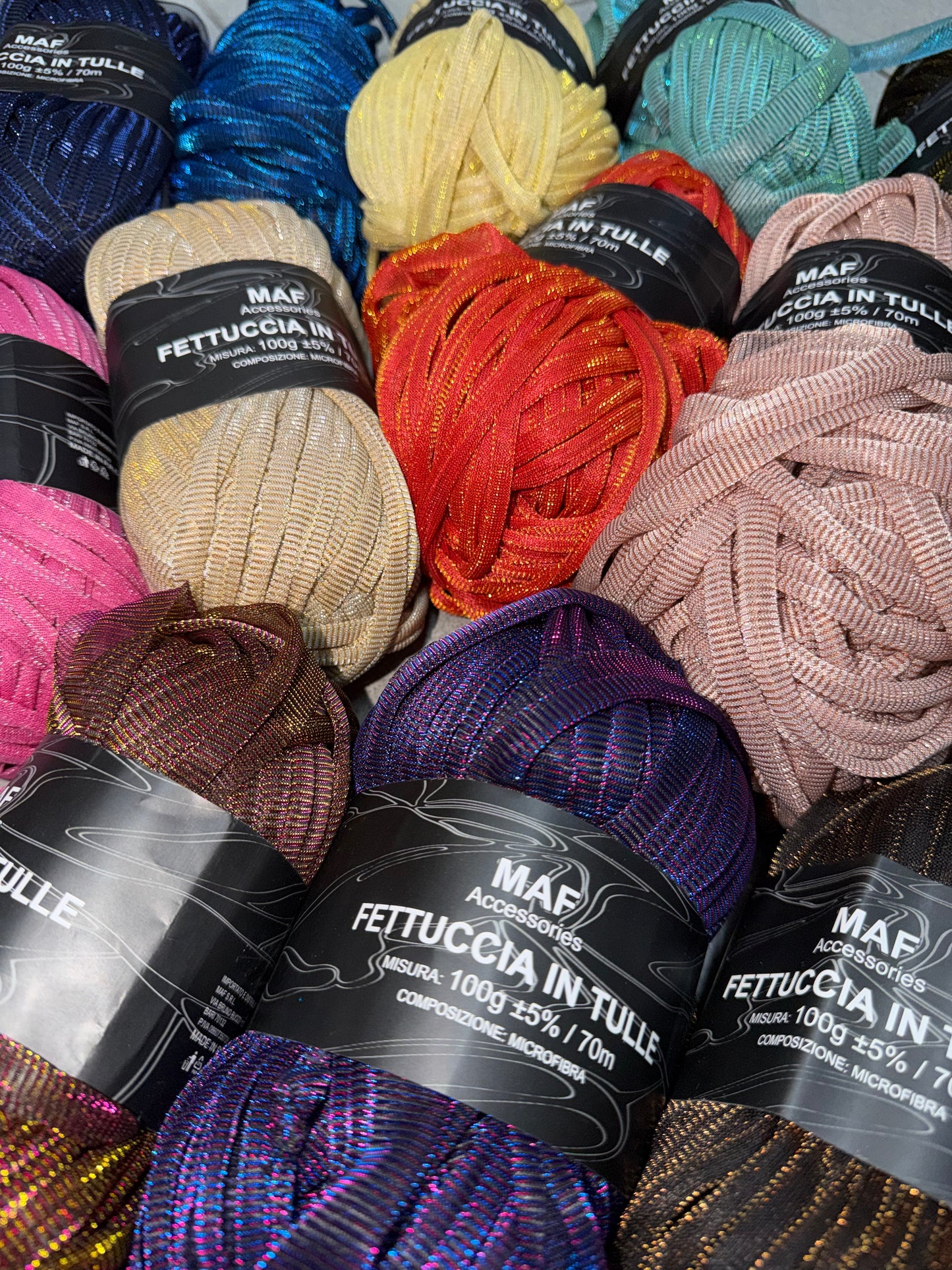 Fettuccia tulle lurex