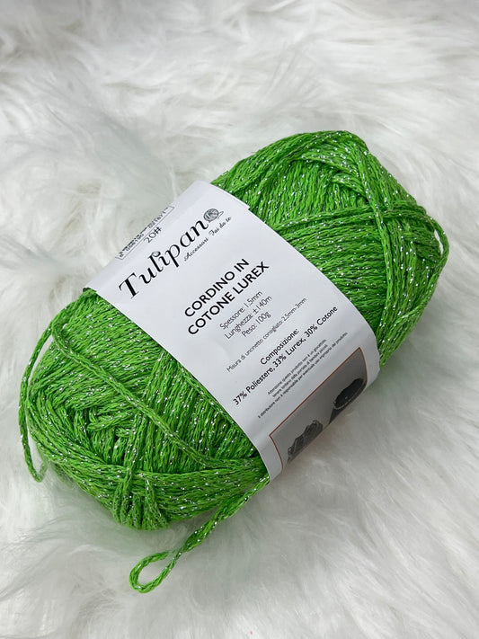 Cordino in cotone lurex 100gr