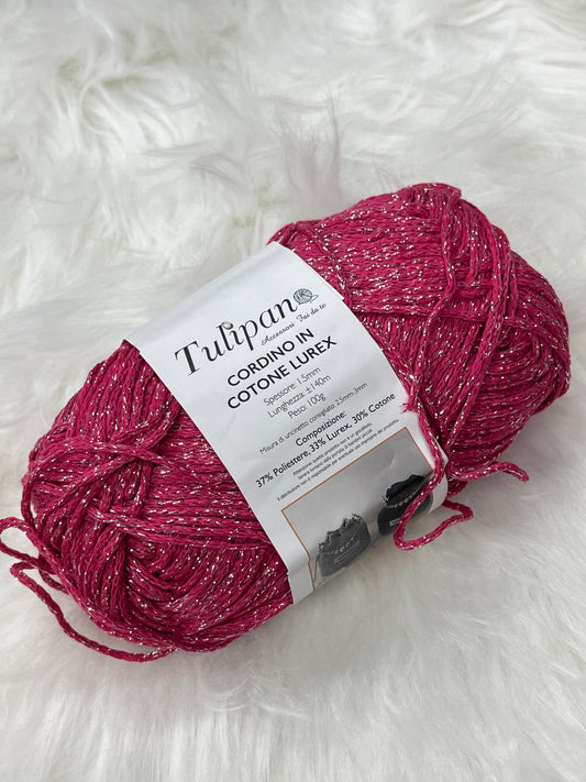 Cordino in cotone lurex 100gr