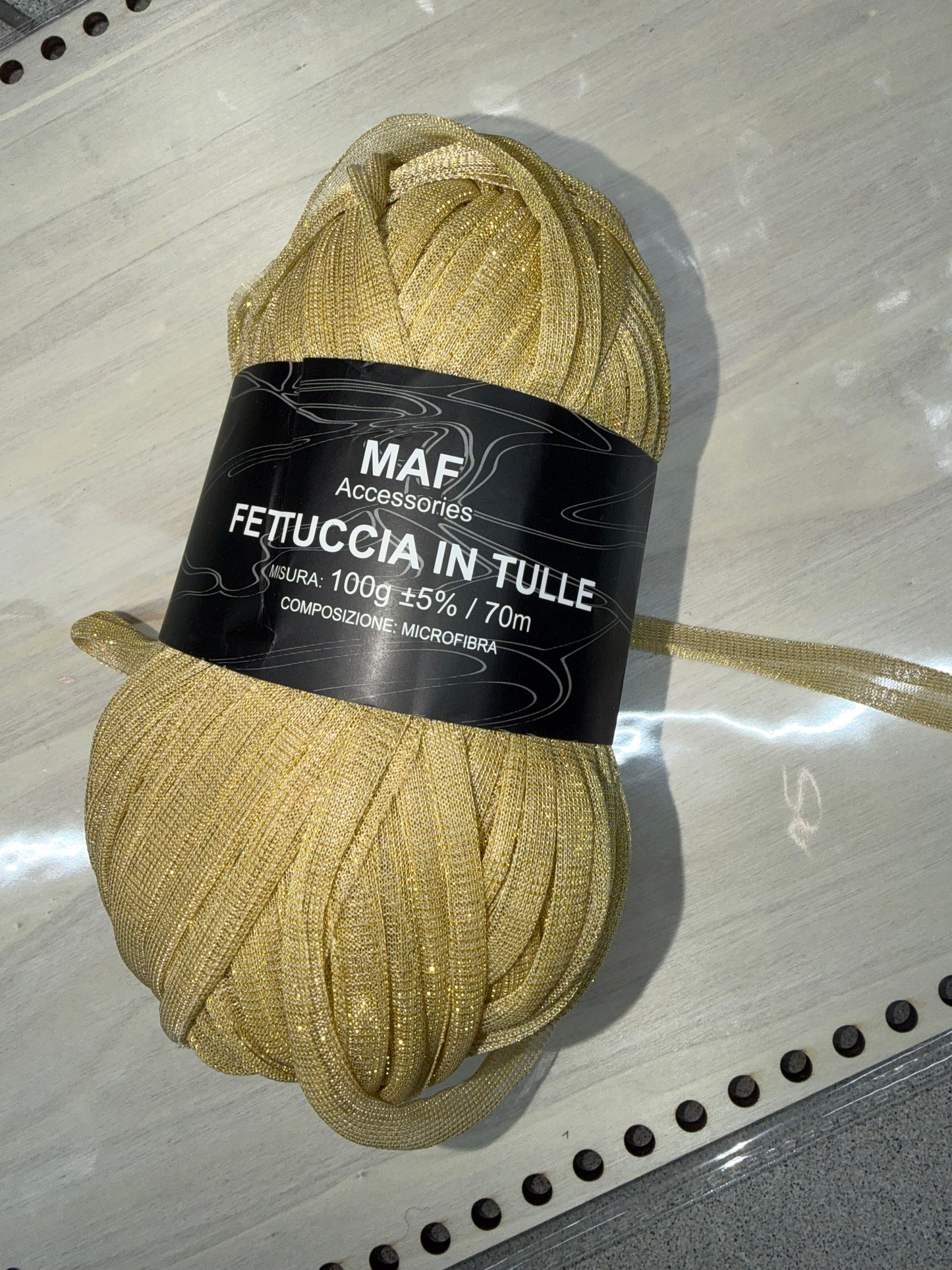 Fettuccia tulle lurex