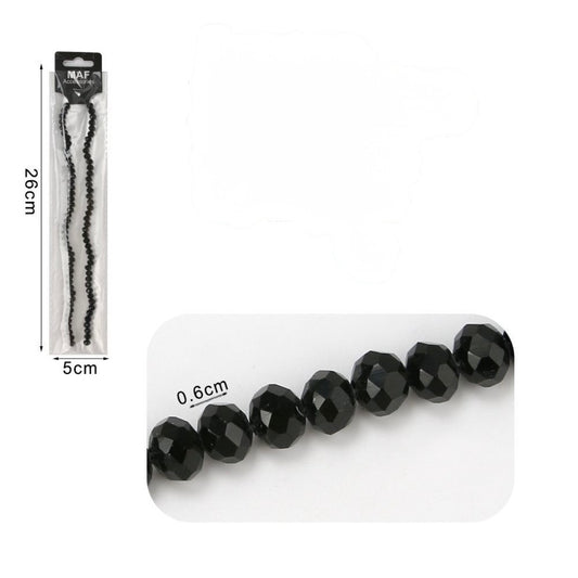 Cristalli di vetro 6mm nero