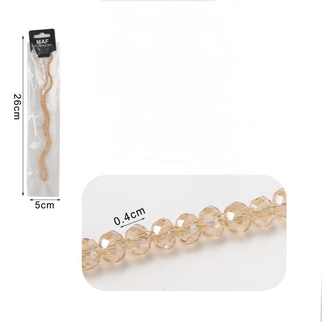 Cristalli in vetro 4mm champagne trasparente AB