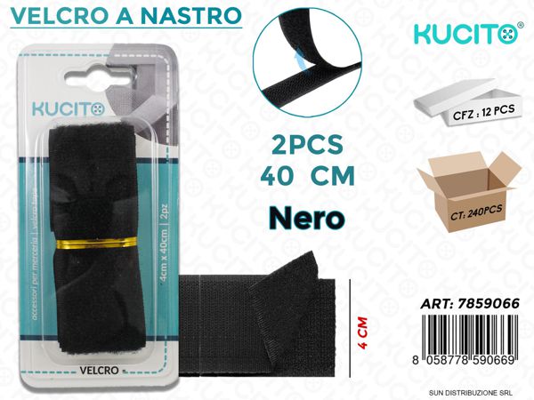 VELCRO A NASTRO 40CM 2PZ