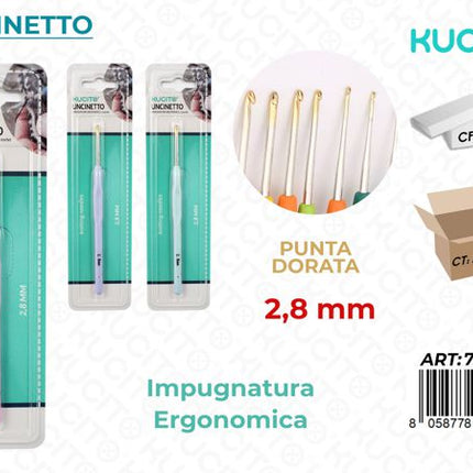 UNCINETTO PUNTA ORO 2.8MM