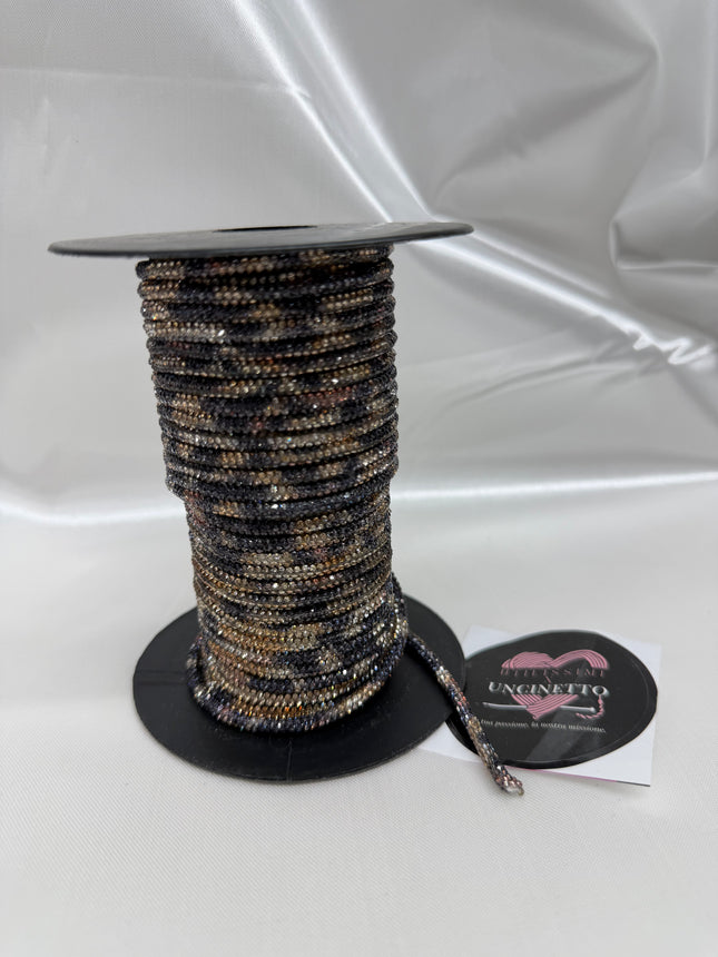 Cordino strass 50metri maculato
