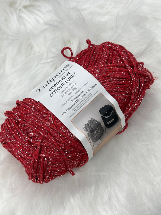 Cordino in cotone lurex 100gr