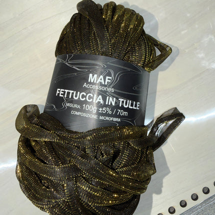 Fettuccia tulle lurex