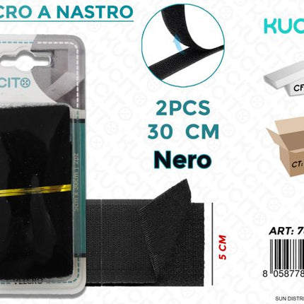 VELCRO A NASTRO 30CM 2PZ