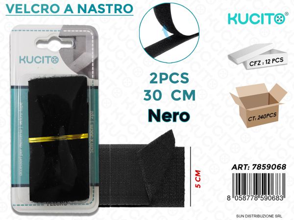 VELCRO A NASTRO 30CM 2PZ