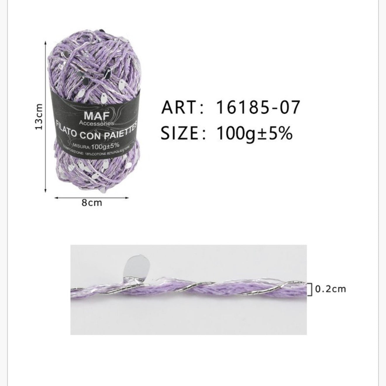 Filato Paiette 100gr #07